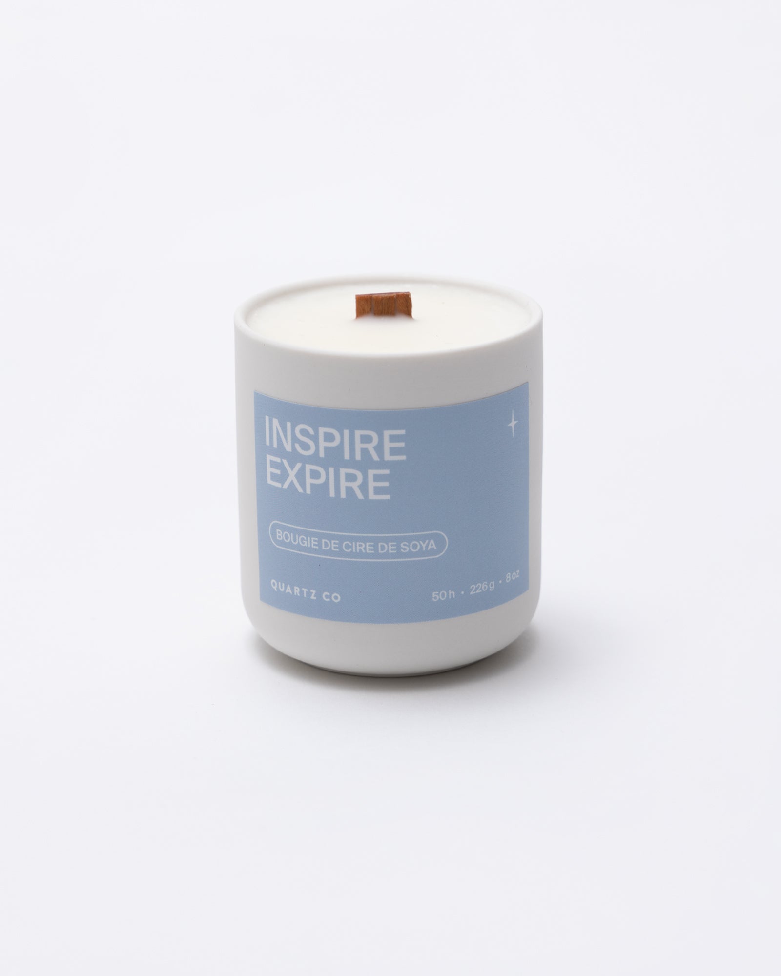 INSPIRE EXPIRE Scented Candle Quartz Co. keepyourcool