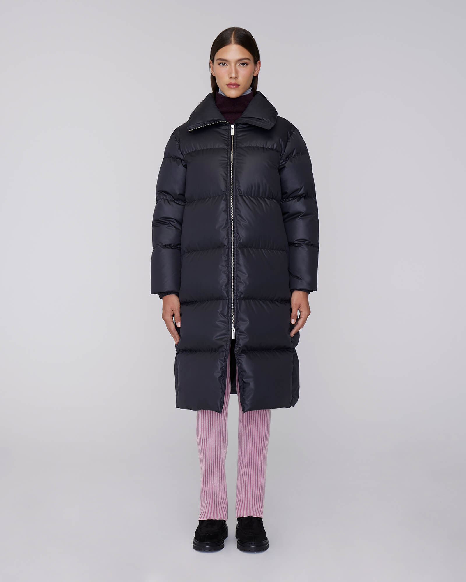 Long black puffer online