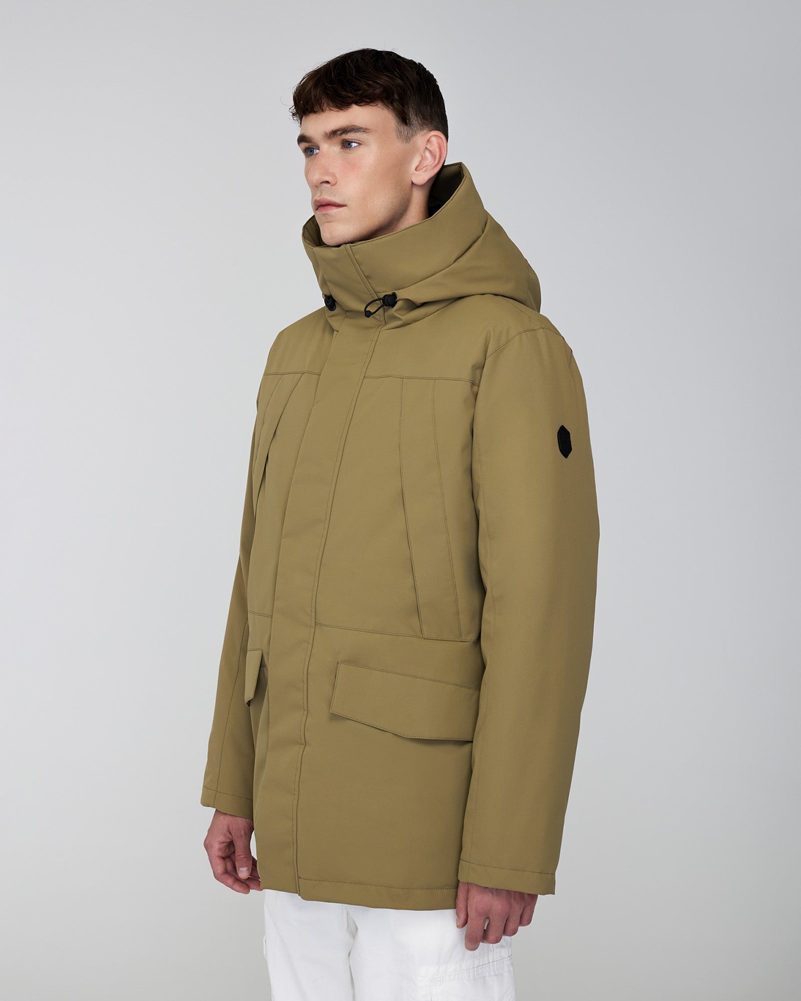 Khaki parka outlet coat mens