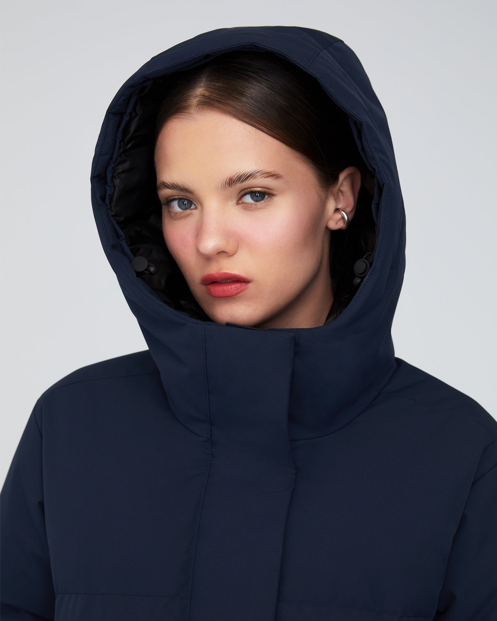 Navy blue hotsell parka jacket womens