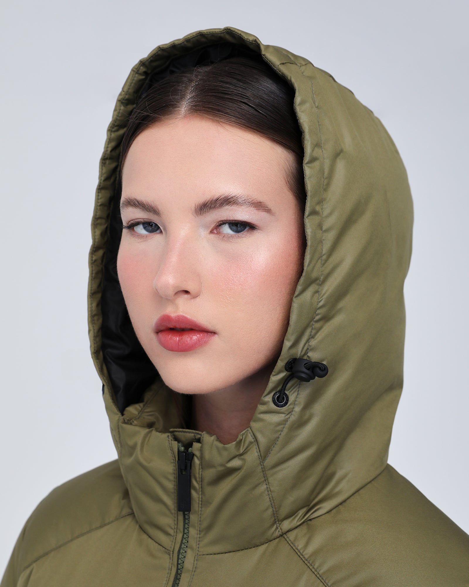 Hooded khaki clearance jacket