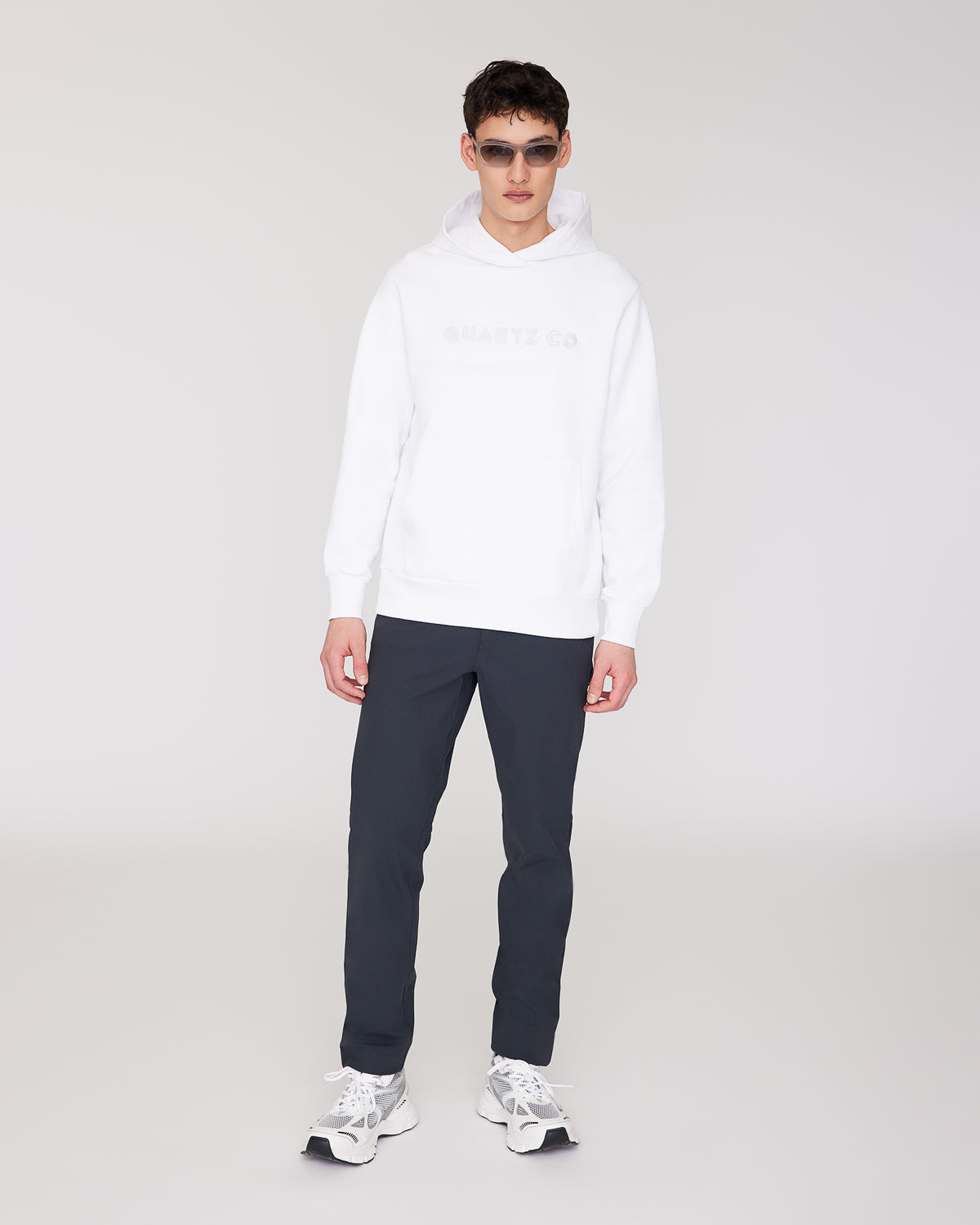 Mens white hooded sweatshirt online